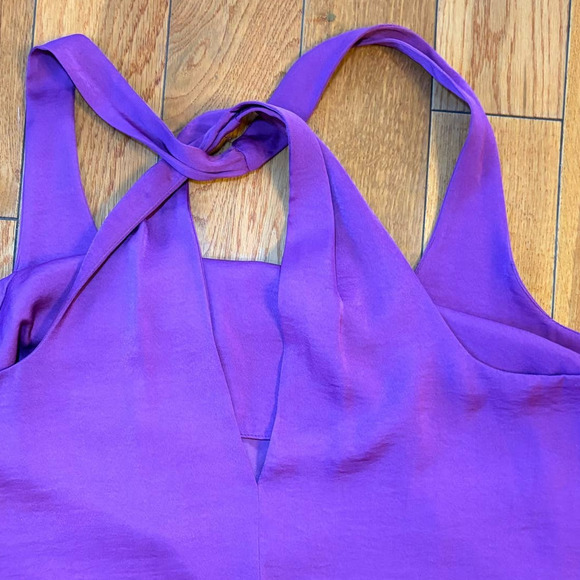 BCBG Maxazria Magenta Edita Twist Back High-Low Tank, M - Picture 4 of 6